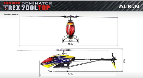 HELICOPTERE G4 THERMIQUE RAPTOR FLYBARLESS KIT - Thunder Tiger